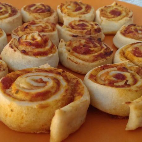 Mini pizza csigafalatok