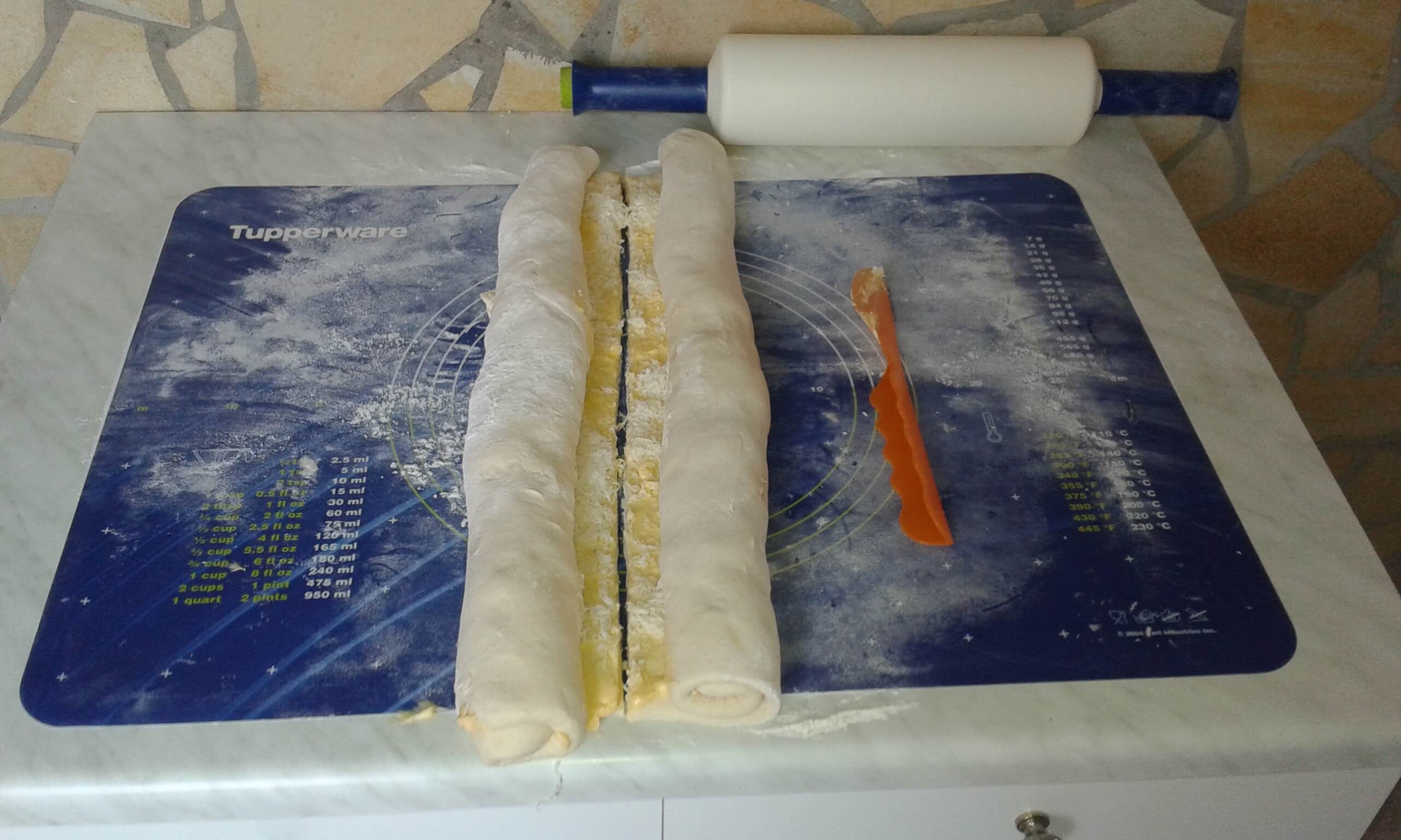 Magos csigák elkészítésének 4. lépése