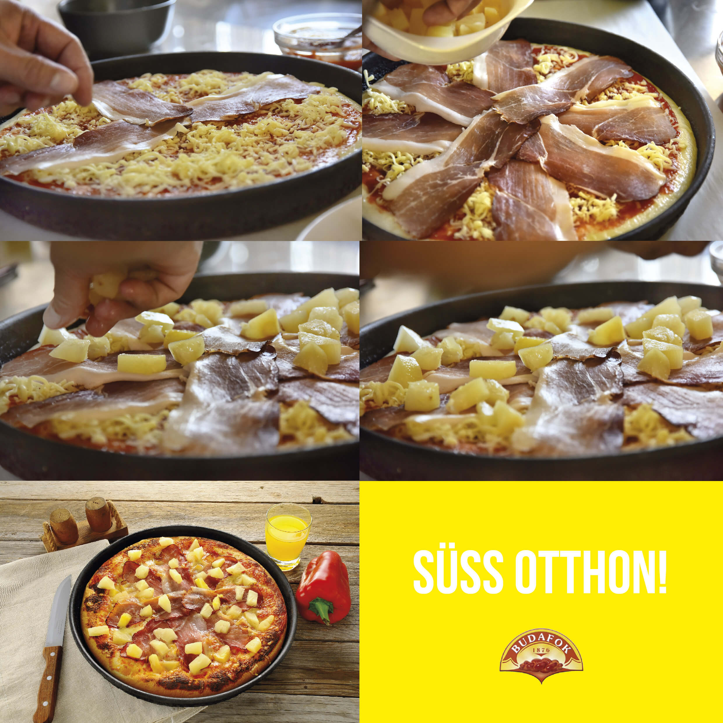 Amerikai pizza (2db) elkészítésének 3. lépése