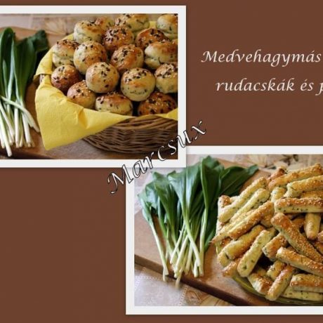 Medvehagymás-túrós rudacskák és pogi