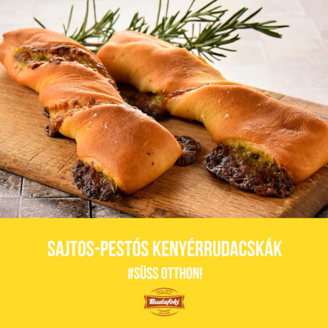 Sajtos-pestós kenyérrudacskák