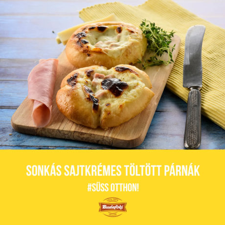 Sonkás-sajtkrémes töltött párnák