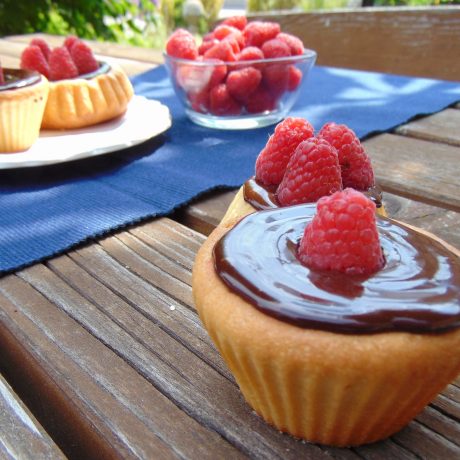 Málnás-ganache muffin